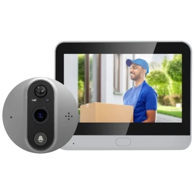 Escam C89 Visão Nocturna PIR Audio Bidireccional Prata - Mirilla Digital