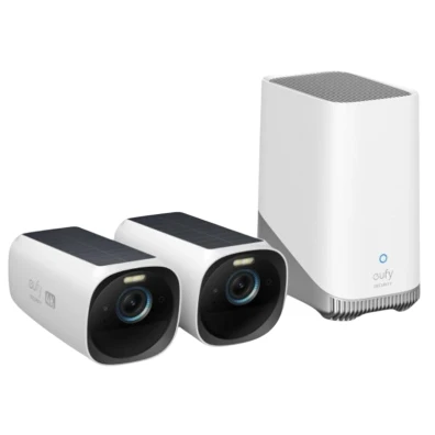 Painel solar para câmara de vigilância Eufy Security S330 (eufyCam 3) 4K UHD - Branco / Preto