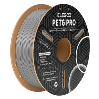 ELEGOO PETG Pro Gris - Filamento 1.75mm Bobina de 1kg para Impressoras 3D FDM