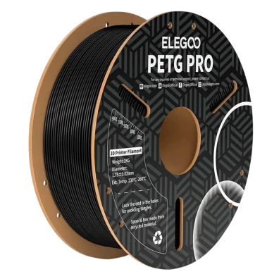 ELEGOO PETG Pro Negro 1.75mm - Filamento para Impressoras 3D FDM, Bobina 1kg