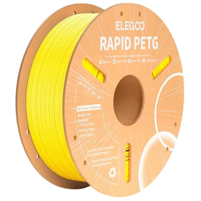 ELEGOO Filamento 3D PETG Amarelo para Impressoras FDM - Bobina 1kg, 1.75mm