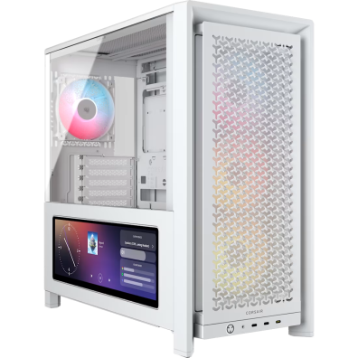 CAIXA SEMITORRE CORSAIR ATX FRAME 4000D LCD RS PERFORMANCE TG BLANCO