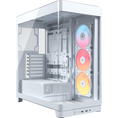 CAIXA CORSAIR SEMITORRE ATX FRAME 4500X BLANCO A-RGB TG RS-R