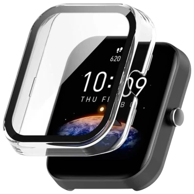 Funda e Cristal Templado Amazfit Bip 3 / Bip 3 Pro Transparente - CROCOCASE