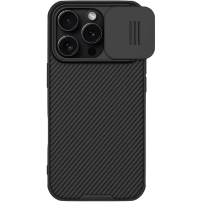 Capa magnética preta Nillkin CamShield Pro para Apple iPhone 16 Pro