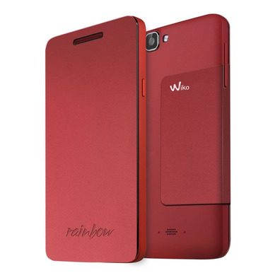 Funda para Wiko Rainbow com Tampa Vermelho