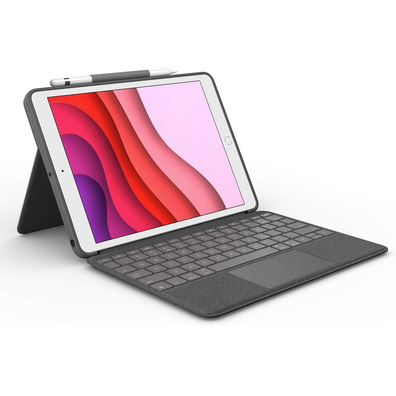 Funda con Hidrologitech Combo Touch iPad (7ª y 8ª Gen) 10,2 " Gris