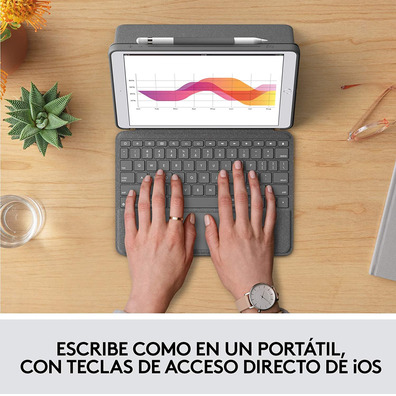 Funda con Hidrologitech Combo Touch iPad (7ª y 8ª Gen) 10,2 " Gris