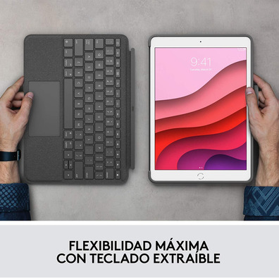 Funda con Hidrologitech Combo Touch iPad (7ª y 8ª Gen) 10,2 " Gris