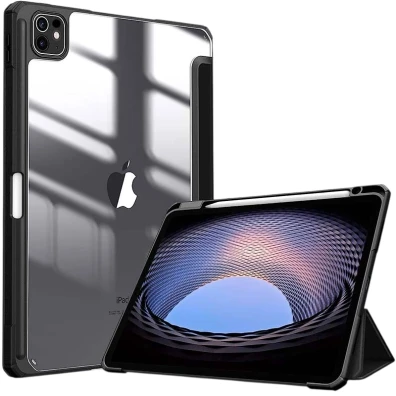 Capa Crystal Negro para Apple iPad Pro 13 de 2024 - Compatível