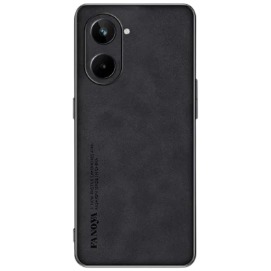 Capa de Cuero PU Realme 10 em Preto - Marca Crococas e