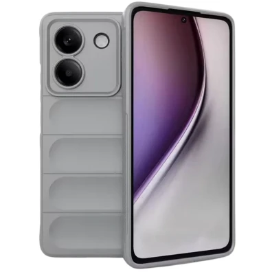 Capa de silicone Xiaomi Pouco M7 Pro Wave Gris Claro
