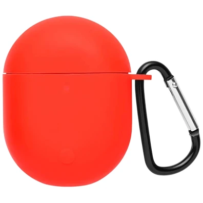 Base de silicone com Mosquetão para Xiaomi Redmi Buds 3 Pro / POCO Buds Pro Vermelho - CROCOCASE