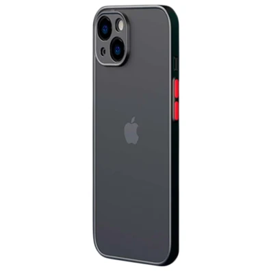Base iPhone 13 Preto+Rojo Dual Mate - CROCOCASE