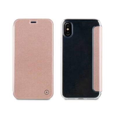 Caso Folio Rose Gold TPU transparente transparente transparente iPhone X muvit