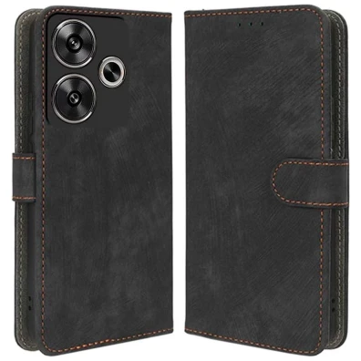 Base livro 360o Proteção Negra para Xiaomi Redmi 13 / Pouco M6 4G - CROCOCASE