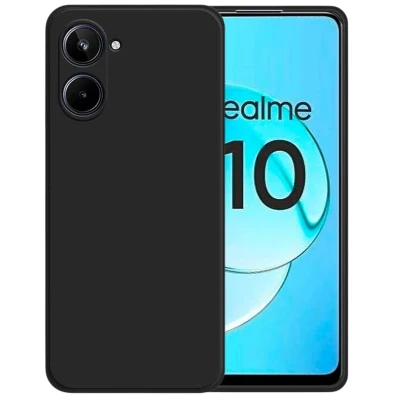 Base Realme 10 Square Liquid Premium Negro - Marca CROCOCASE