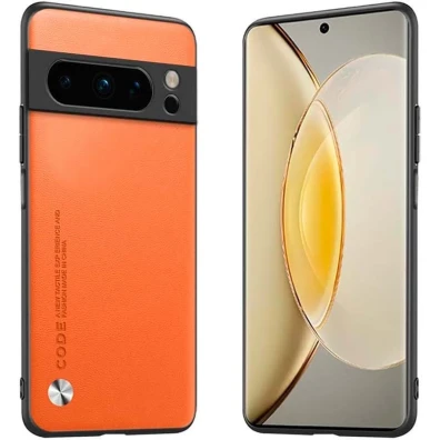 Base de polipiel Google Pixel 8 Pro Luxury Naranja - CROCOCASE