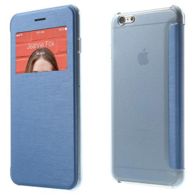 Funda para iPhone 6 com tampa e janela 4,7" Light Blue
