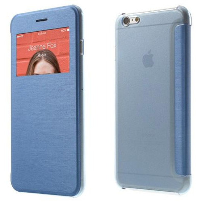 Funda para iPhone 6 com tampa e janela 4,7" Prata