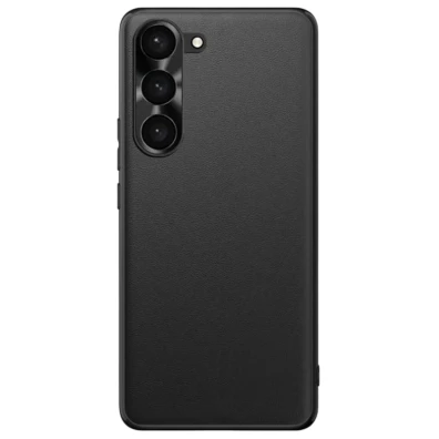 Base Samsung Galaxy S23 - Preto de polipiel e TPU por CROCOCASE