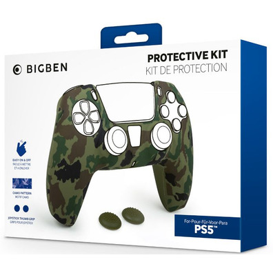 Funda Protectora BigBen + 2 Thumbsticks Camo