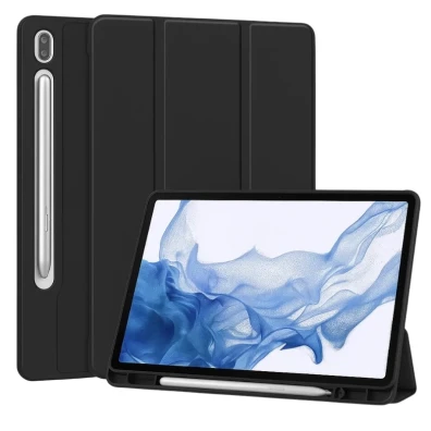 Capa Negra Compatível Samsung Galaxy Tab S10 FE+ - CROCOCASE