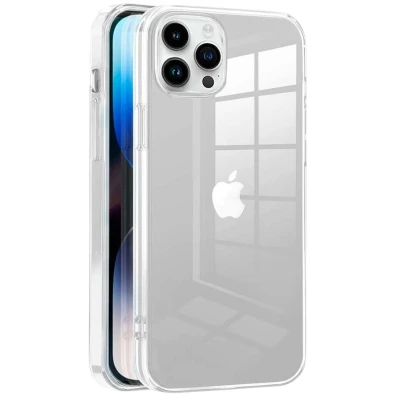 Base de silicone transparente para iPhone 14 Pro Max - Marca CROCOCASE