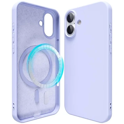 Base Suave Magsafe Compatível iPhone 16 6.1" Lavanda - CROCOCASE