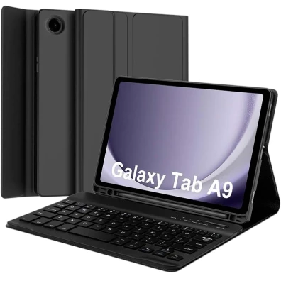 Tapa com Teclado Samsung Galaxy Tab A9 (Inglês) - CROCOCASE