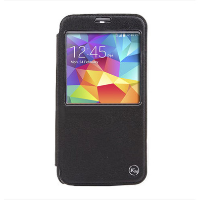 Funda tipo livro com janela para Samsung Galaxy S5 G900 Preto