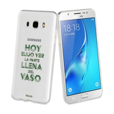 TPU caso transparente Vaso Samsung Galaxy J5 2016 Palavras