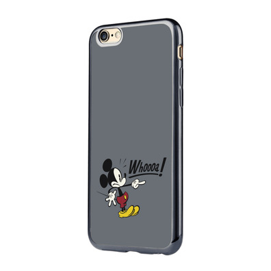 TPU Case + Black Galvanized Frame para Apple iPhone 7 Mickey Mouse