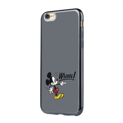 TPU Case + Black Galvanized Frame para Apple iPhone 7 Mickey Mouse