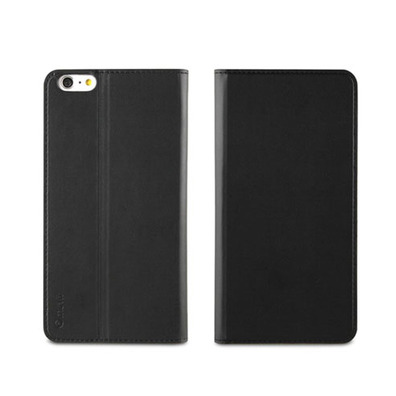 Funda Porta Cartões negra con soporte iPhone 6 Plus Muvit