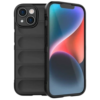 Base de silicone Wave para iPhone 15 Preto - Marca CROCOCASE