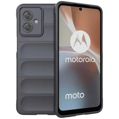 Base de silicone para Motorola Moto G54 - Cor cinzenta - Marca CROCOCASE