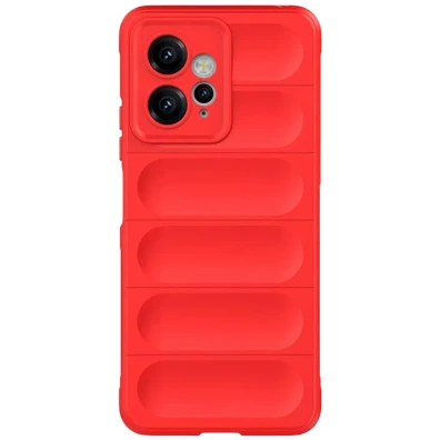 Capa de silicone vermelho para Xiaomi Redmi Note 12 4G Pro Wave