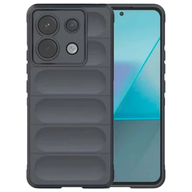 Base de silicone Wave Xiaomi Redmi Note 13 Pro 5G / Pouco X6 5G cinza escuro - Marca CROCOCASE