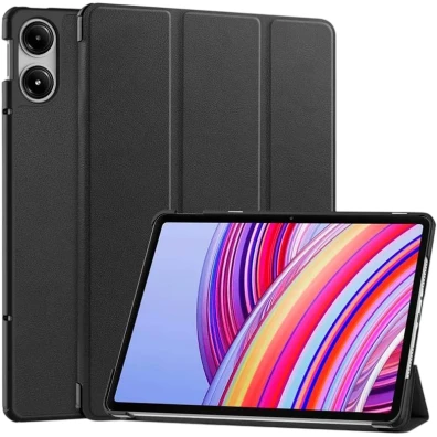 Tampa Inteligente Negra com Suporte para Xiaomi Redmi Pad Pro / Pouco Pad 12. 1