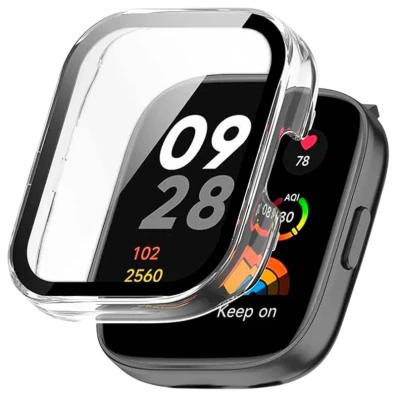 Base PC + Cristal Templado Xiaomi Redmi Watch 3 Transparente - CROCOCASE
