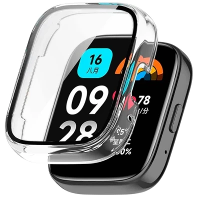 Base PC e Cristal Templado Xiaomi Redmi Watch 3 Active Transparente - CROCOCASE