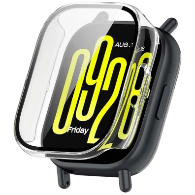 Funda Xiaomi Redmi Watch 5 Lite Transparente com Cristal Templado e Funda PC