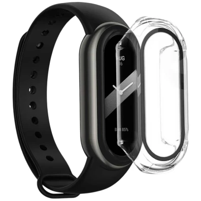 Capa PC + Cristal Templado Xiaomi Mi Smart Band 8 Transparente - Marca CROCOCASE