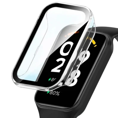 Tempered Glass + Base PC Xiaomi Mi Smart Band 8 Active Transparente Crococas e