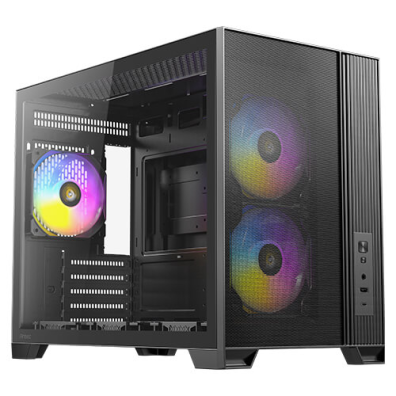 CAIXA MINITORRE MICROATX FLUX M NEGRO ANTEC