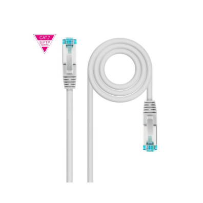 Cabo de Red Latiguillo Cat7 600MHz LSZH SFTP PIMF AWG26 1.5M Branco - Nanocable