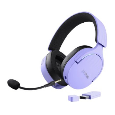 HEADSET BLUETOOTH TRUST GAMING FAYZO GXT 491 LILA - MICROFONO DESMONTABLE E FLEX