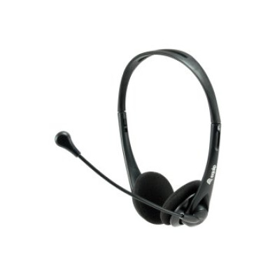 HEADSET Equip Life com Ligação Jack 3.5mm, Microfono Flexível, Controle de Volume e Mute - Cor Preto