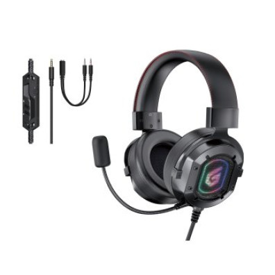Conceptronic Headset Gaming 7.1 ATHAN03B RGB 3.5mm Compatível PC PS5 Xbox One